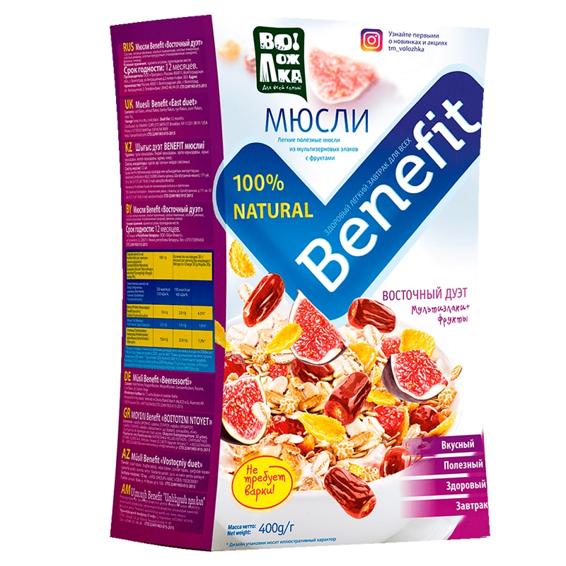 Воложка Мюсли Benefit Восточный дуэт 400гр